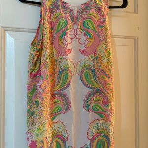 Lilly Pulitzer Pink and Green Paisley Top